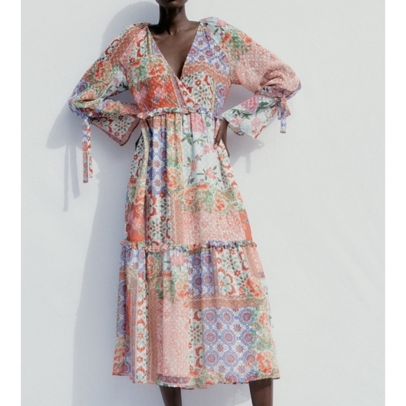 Zara Dresses Zara Printed Swiss Dot Dress Poshmark